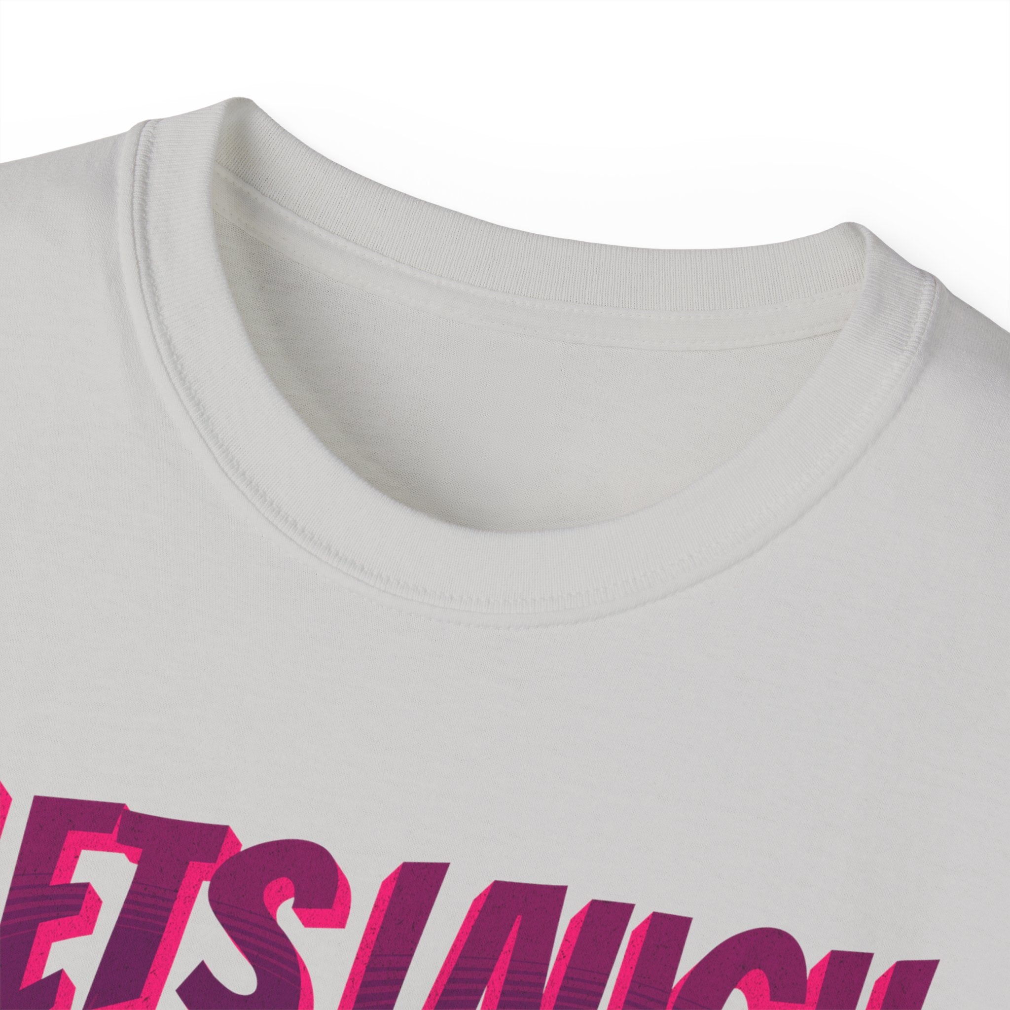 Let's Laugh After Life - Unisex Cotton Crew Tee (Front) - Damned Threads